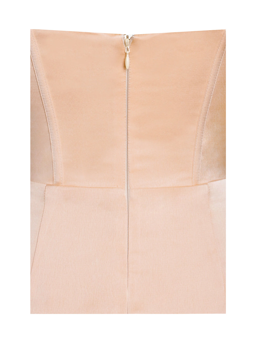 Amelia Blush Satin Corset Slit Gown With Crystal Embellished Archive Sale