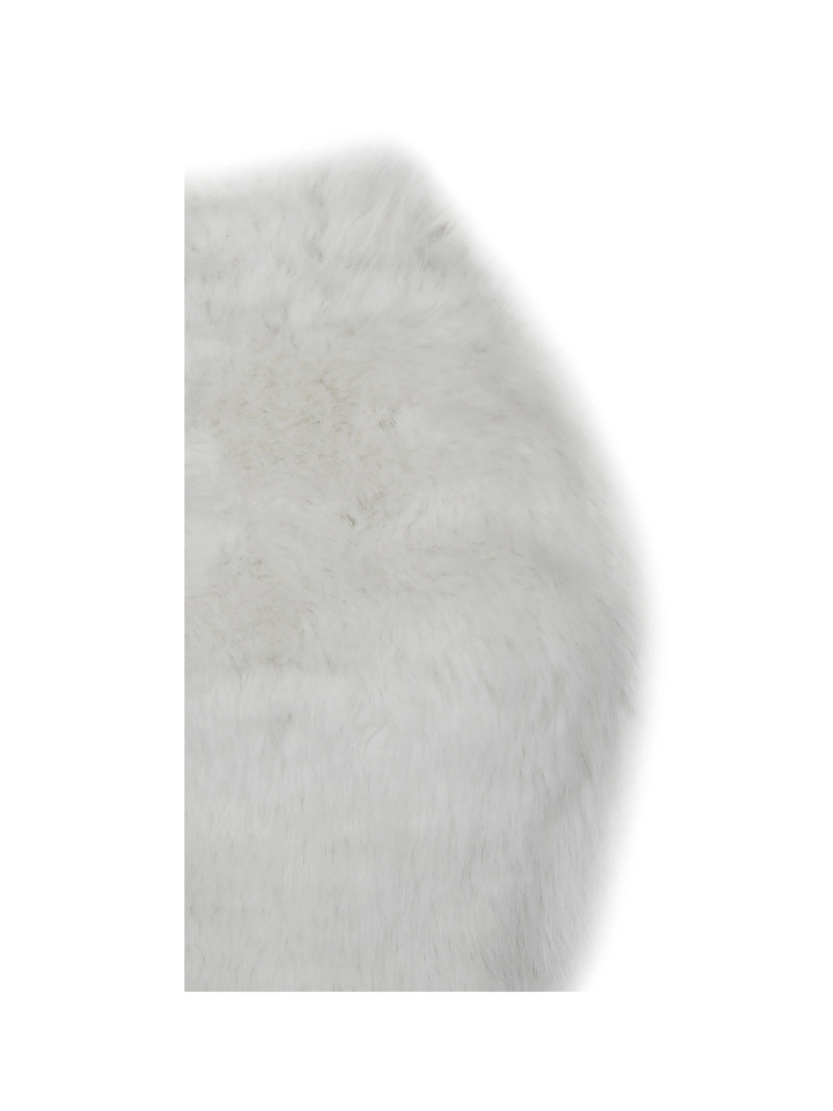 Oona White Backless Contoured Fur Halter Top