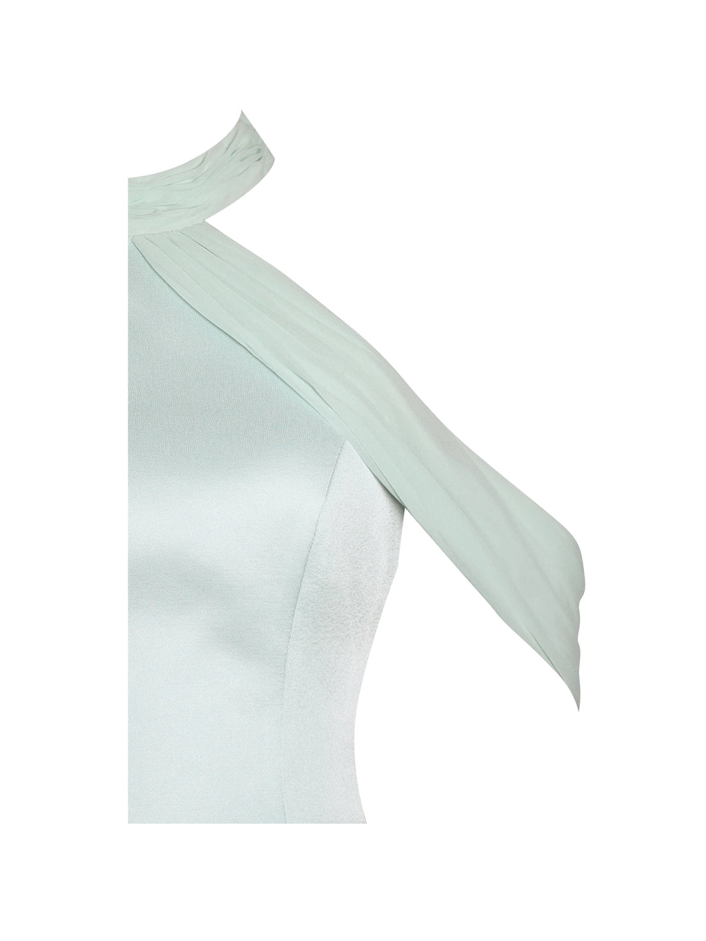 Zafrina Light Cyan Halter Off shoulder Backless Mini Dress