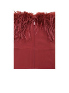 Kylan Burgundy Feather Jumpsuit Archive Sale