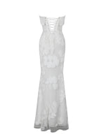 Raphaela White Floral Strapless Mermaid Wedding Dress