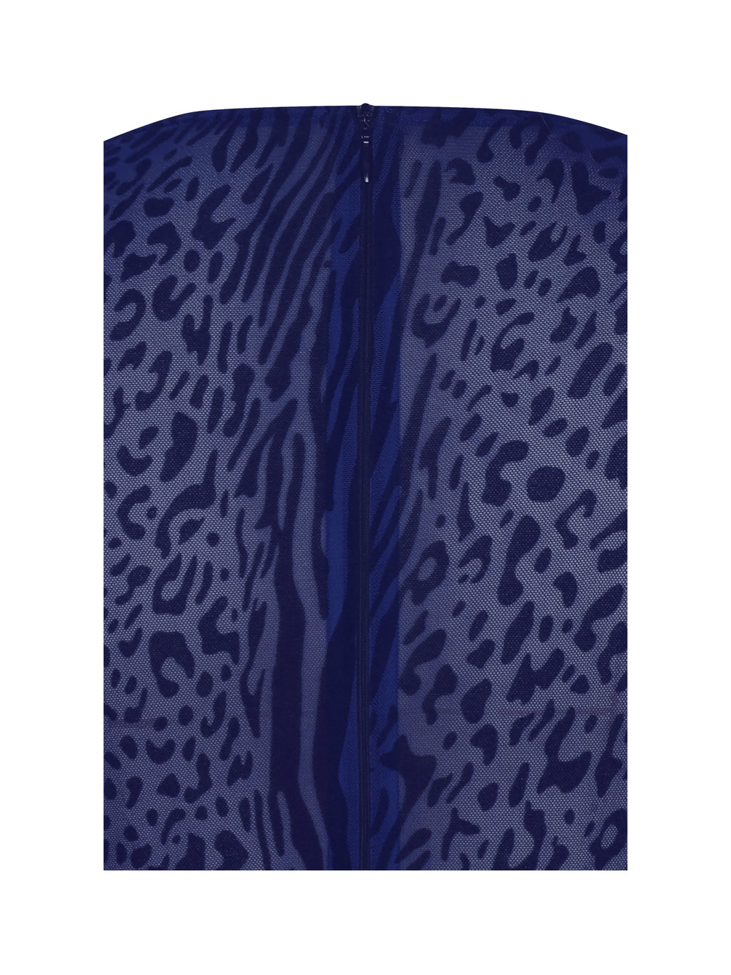 Ilyse Navy V Neck Plunge Animal Print Mermaid Hem Maxi Dress