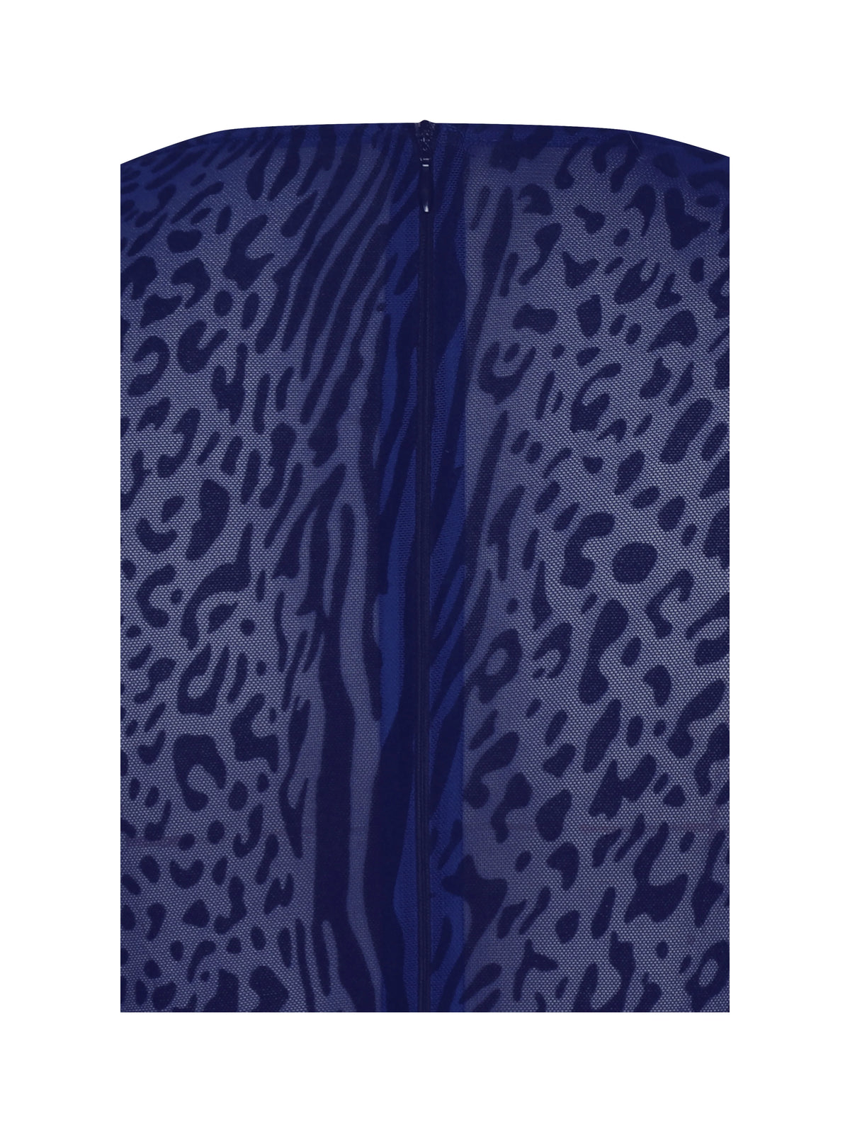 Ilyse Navy V Neck Plunge Animal Print Mermaid Hem Maxi Dress