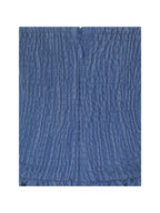 Xyan Navy Denim Lapel Halter A Line Midi Dress