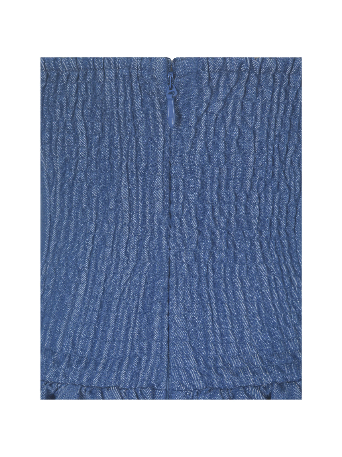 Xyan Navy Denim Lapel Halter A Line Midi Dress