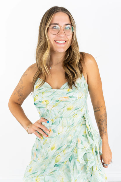 Candace Asymmetrical Ruffle Dress