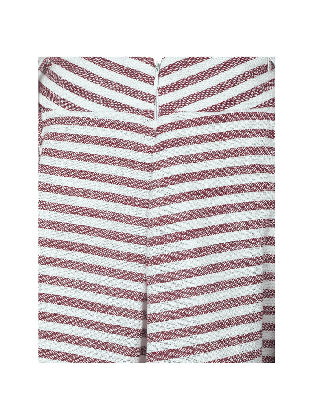 Xolani Red White Striped Linen Mini Skirt