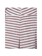 Xolani Red White Striped Linen Mini Skirt
