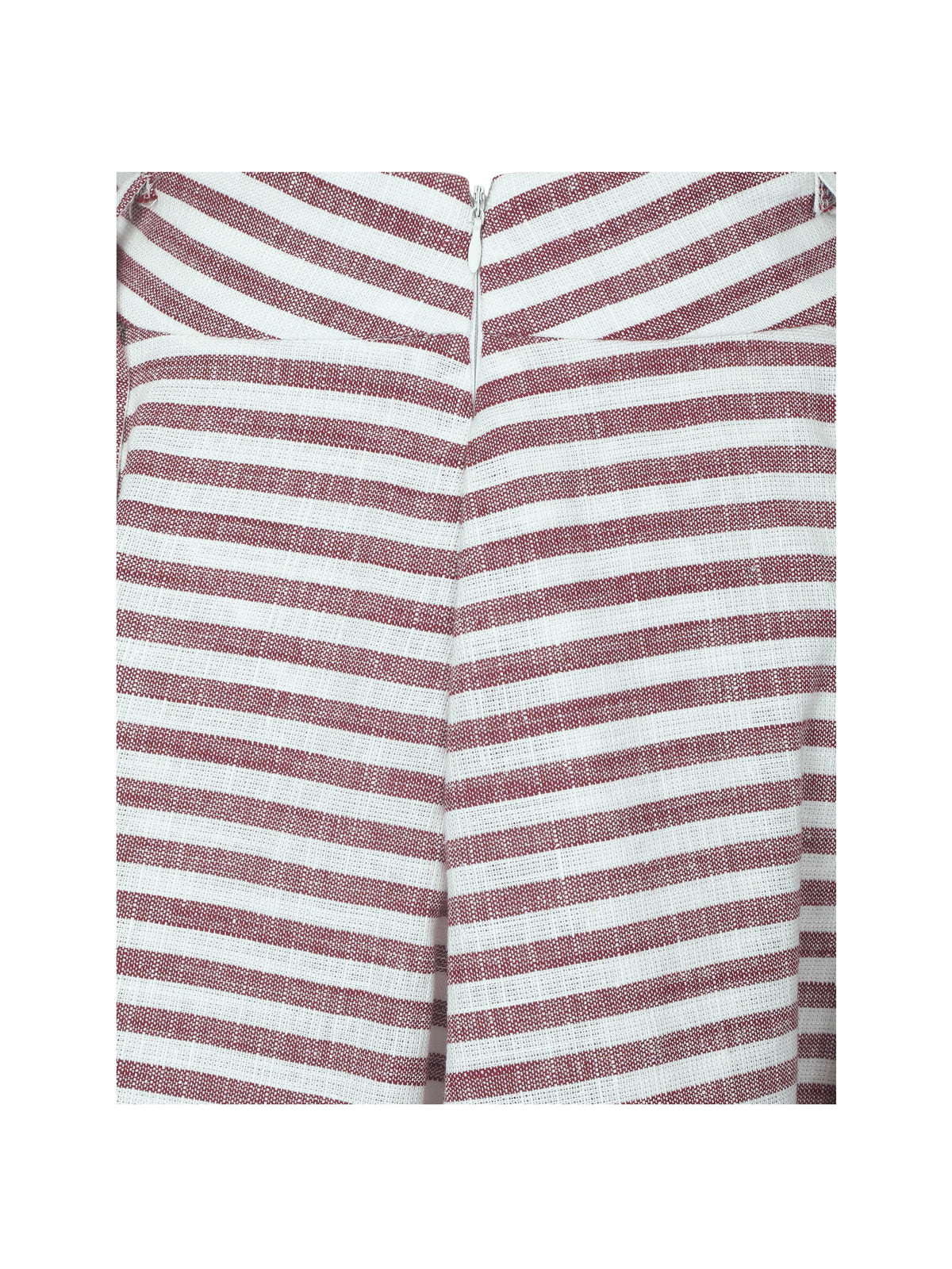 Xolani Red White Striped Linen Mini Skirt