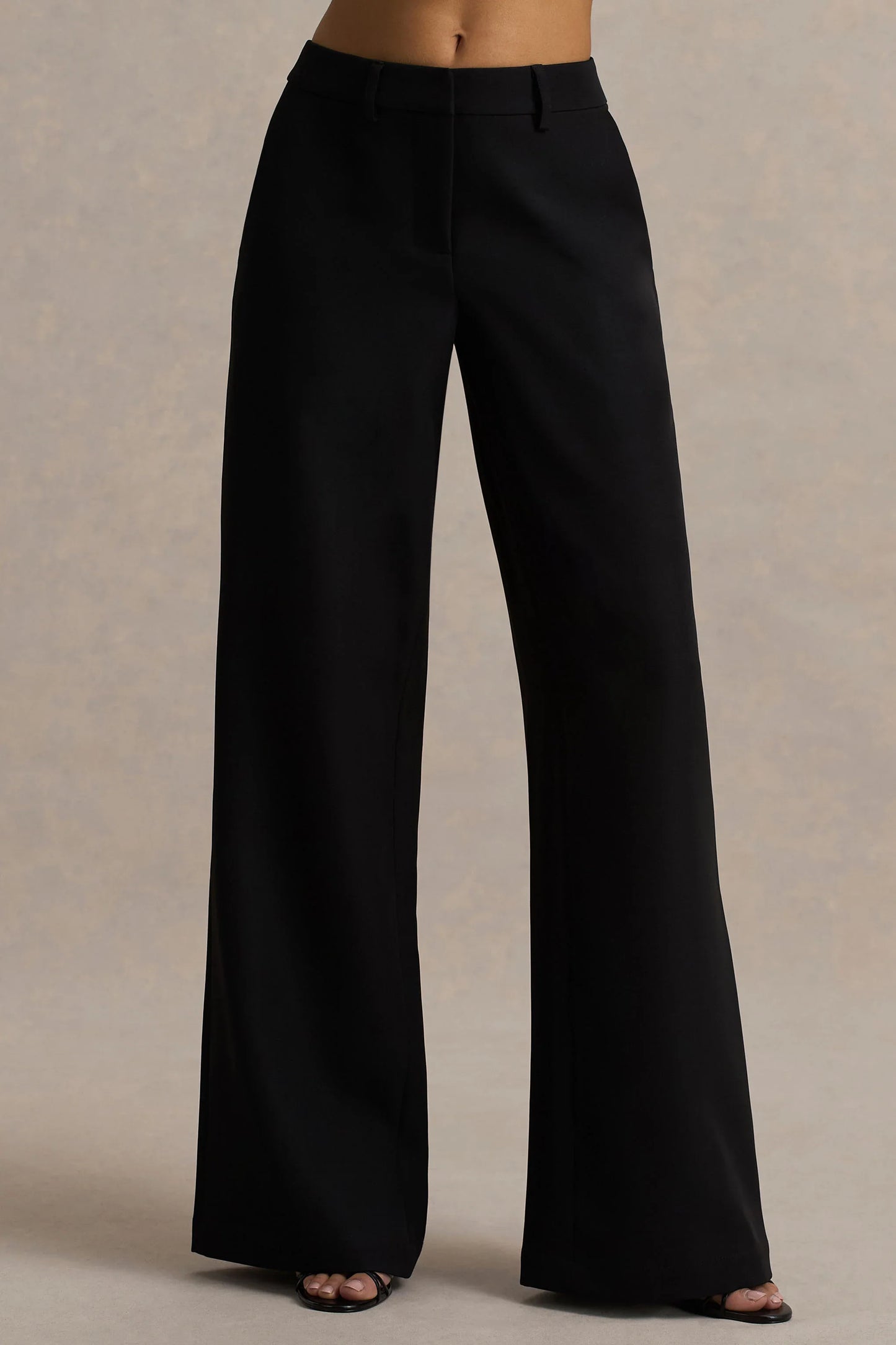 Silvia Black Straight Leg Trousers