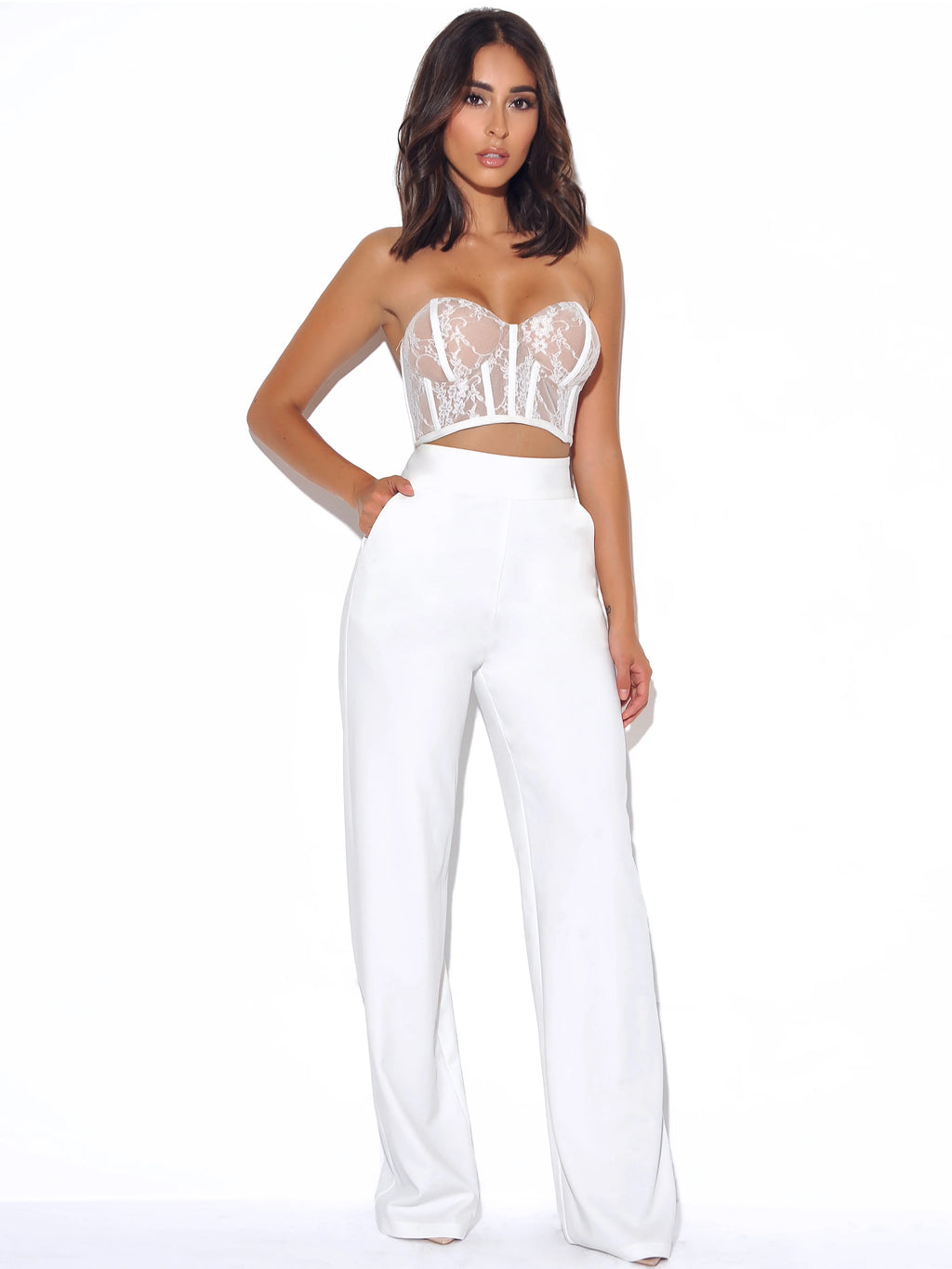 New Romantics White Lace Corset Top Archive Sale