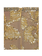 Edie Gold Beaded Sequin Midi Pencil Dress