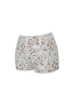 Rosanne Cream Cotton Crochet Shorts