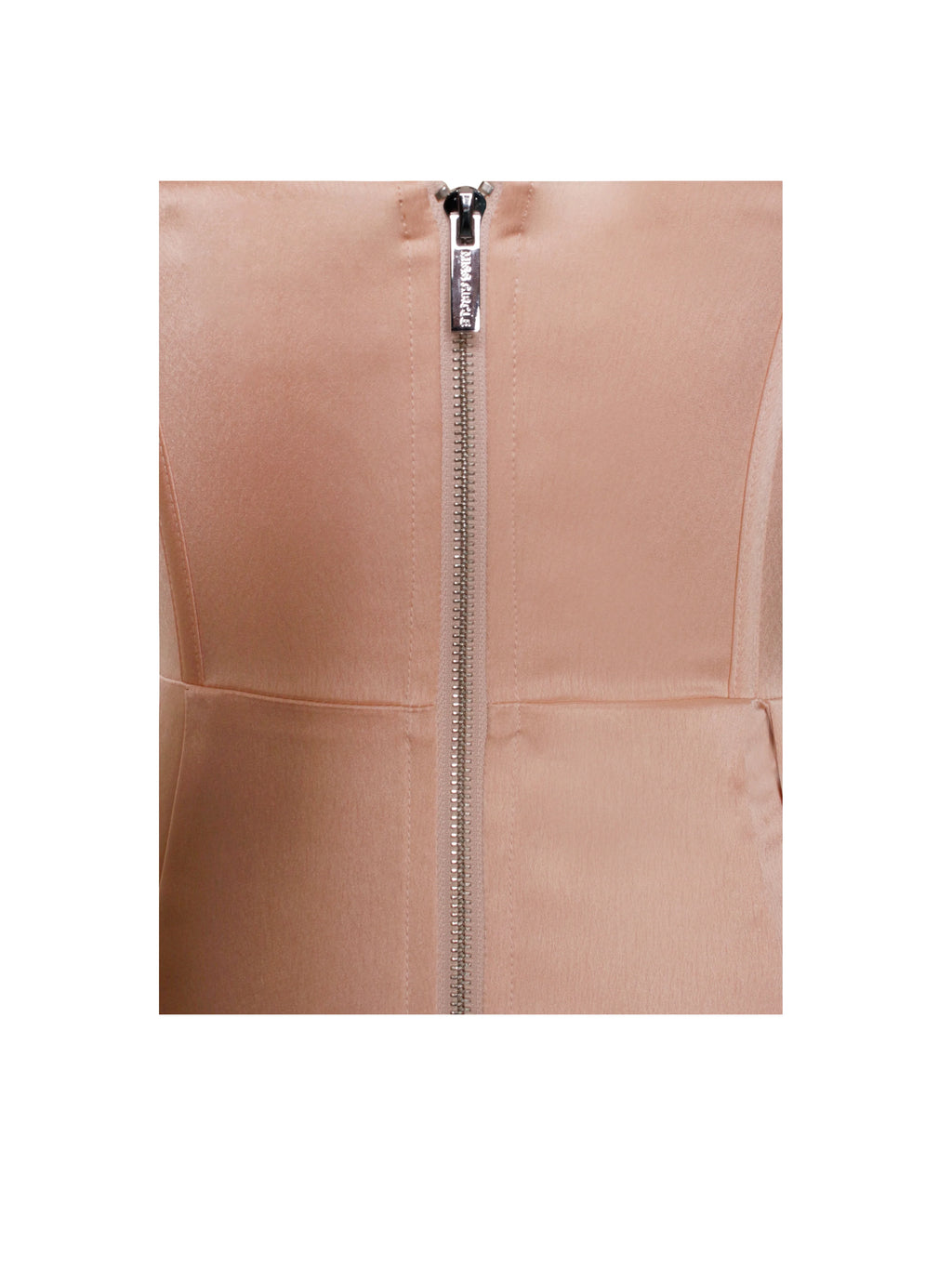 Elayna Blush Strappy Satin Corset High Slit Gown Archive Sale