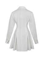 Nanette White Lyocell Poplin Shirt Mini Dress