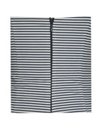 Melody Navy Blue Cotton Poplin Stripe Halter Drop Waist Mini Dress
