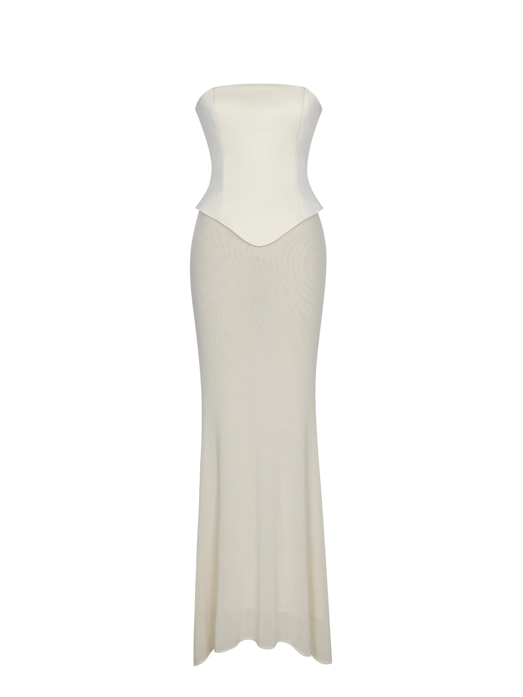 Adelina Butter Yellow Peplum Mermaid Gown with Lace up Back