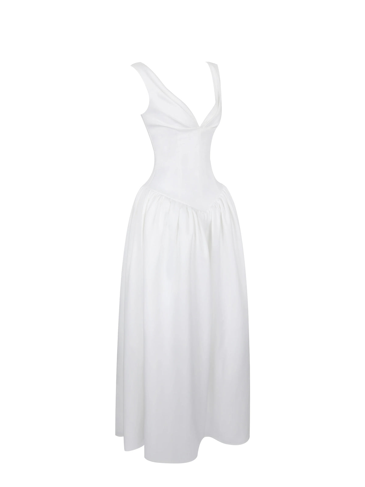 Siena White Satin Sweetheart Wedding Gown