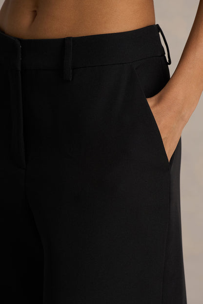 Silvia Black Straight Leg Trousers