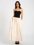 Sana Sweetheart Lace up Back Drop Waist Maxi Dress Archive Sale
