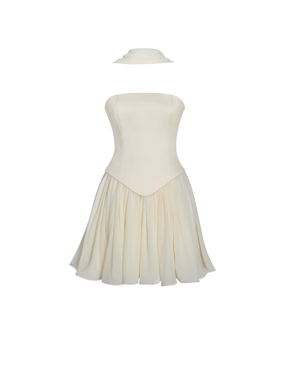 Valentina Butter Yellow Boned Curve Edge Peplum Mini Dress