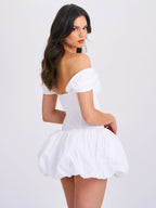 Umika White Bubble Hem Mini Dress Archive Sale