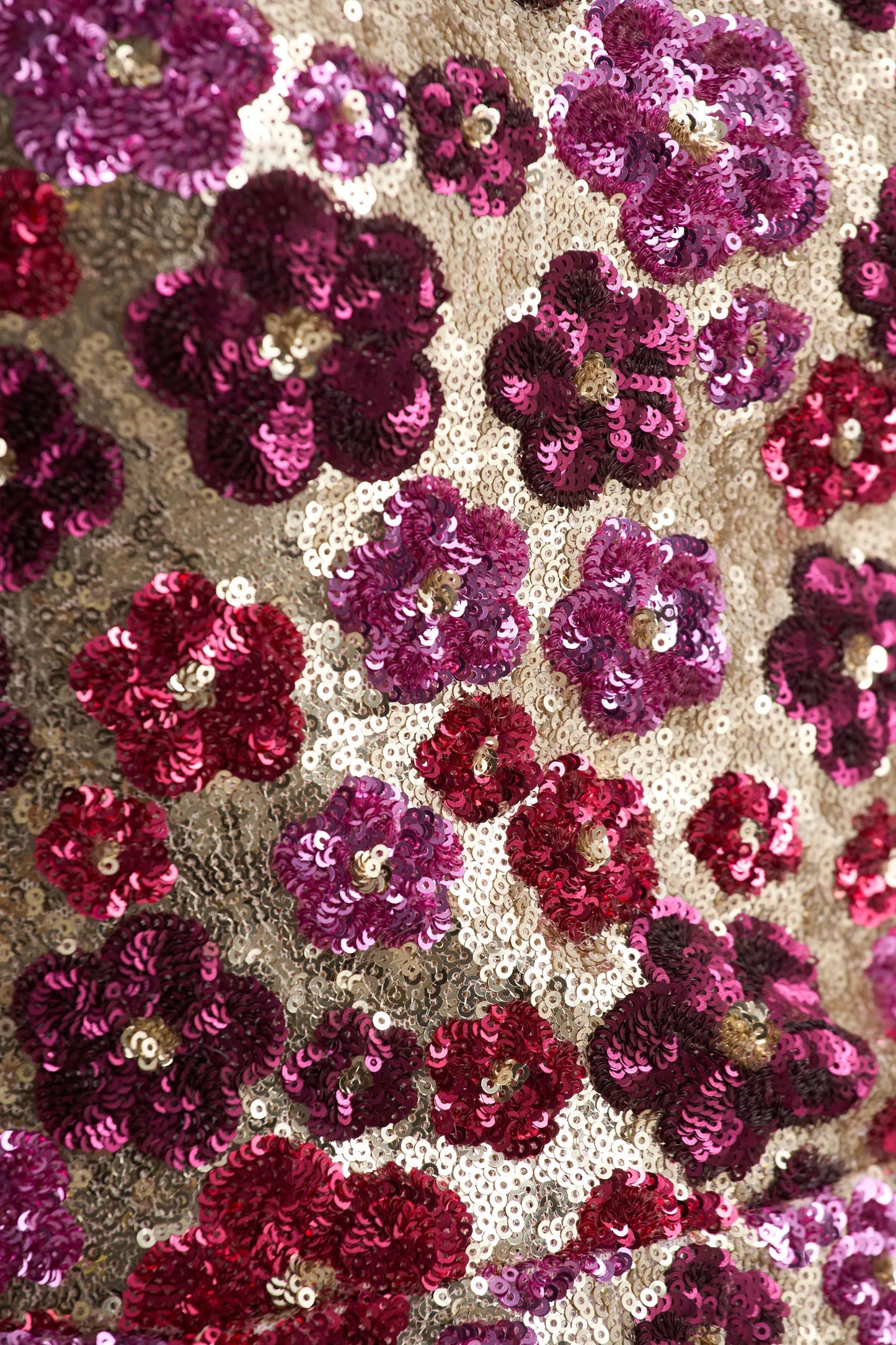 Eira Pink Floral Embellished Sequin Crew Neck Mini Dress