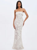 Raphaela White Floral Strapless Mermaid Wedding Dress