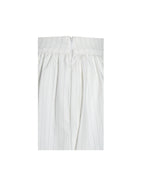 Sylvie White Pinstripe Bubble Shorts