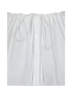 Wavie White Cotton Poplin Adjustable Tie Skort