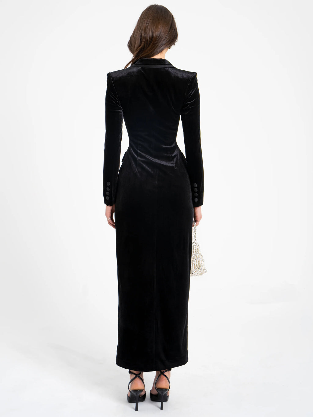 Willow Velvet High Slit Blazer Gown Archive Sale