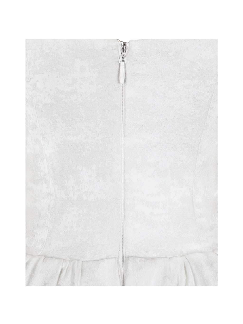 Tinsley White Jacquard Bardot Wedding Gown