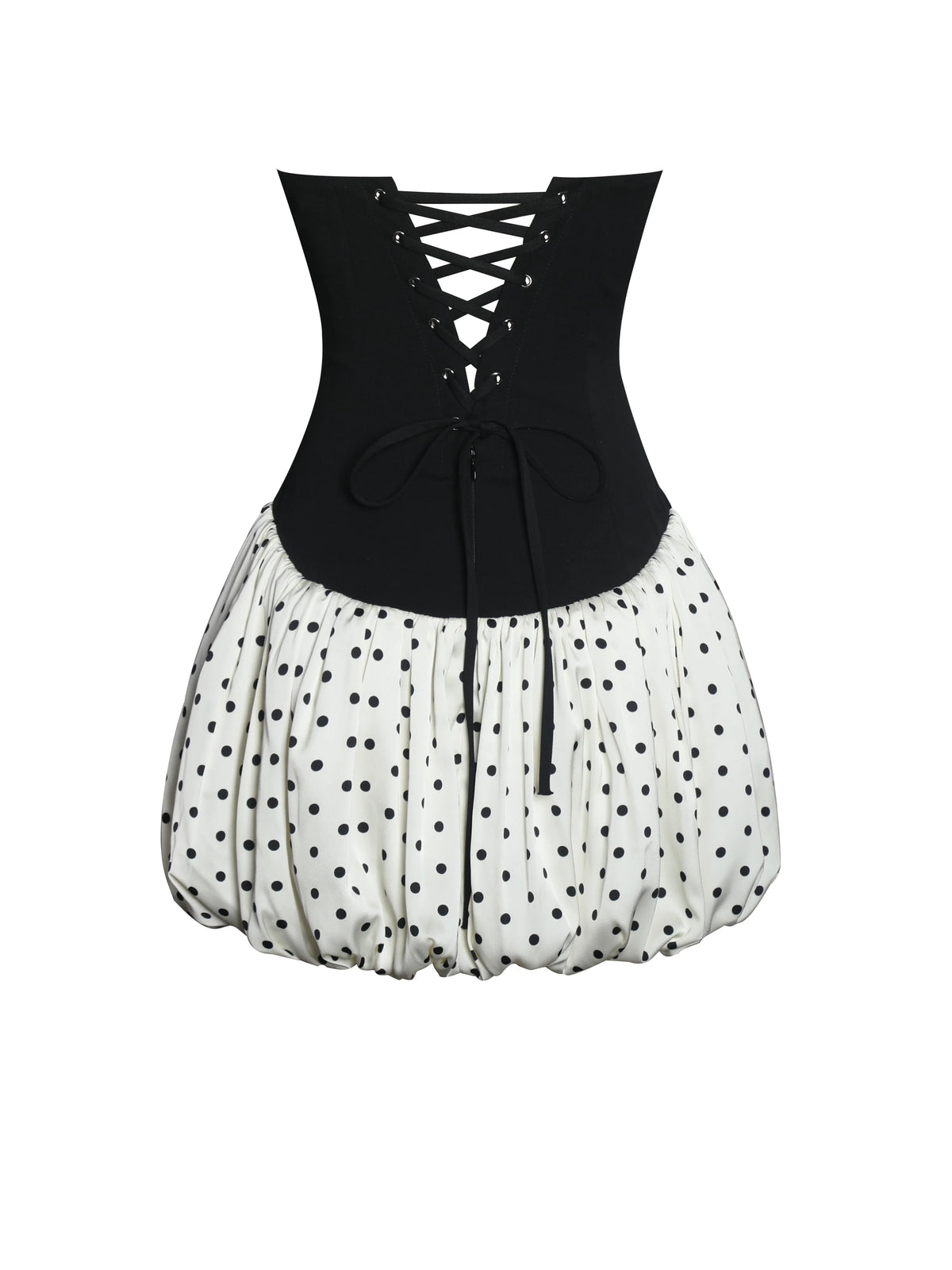 Dahliana Polka Dot Bubble Hem Corset Mini Dress Archive Sale