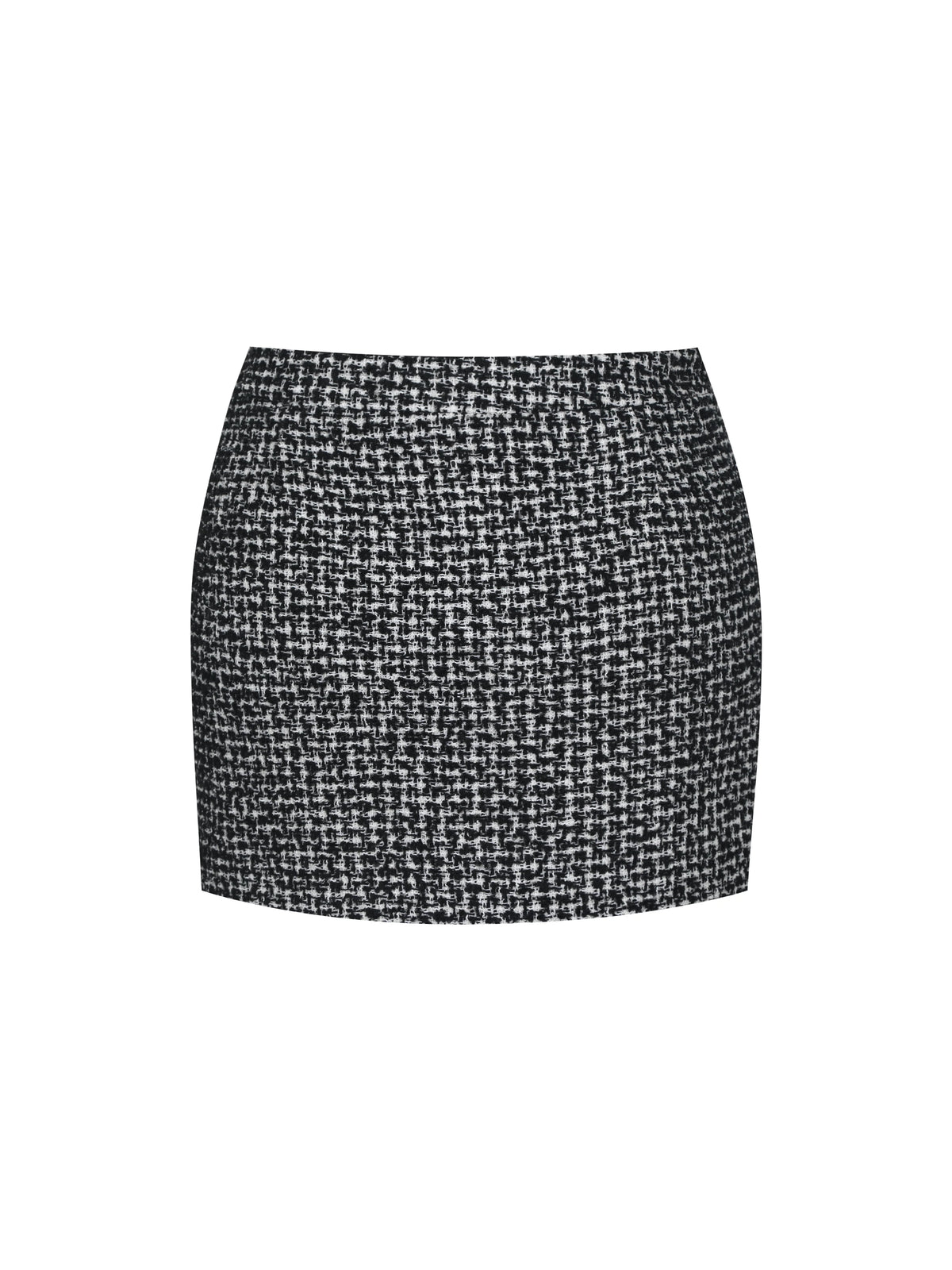 Sandra Black White Tweed Mini Skirt