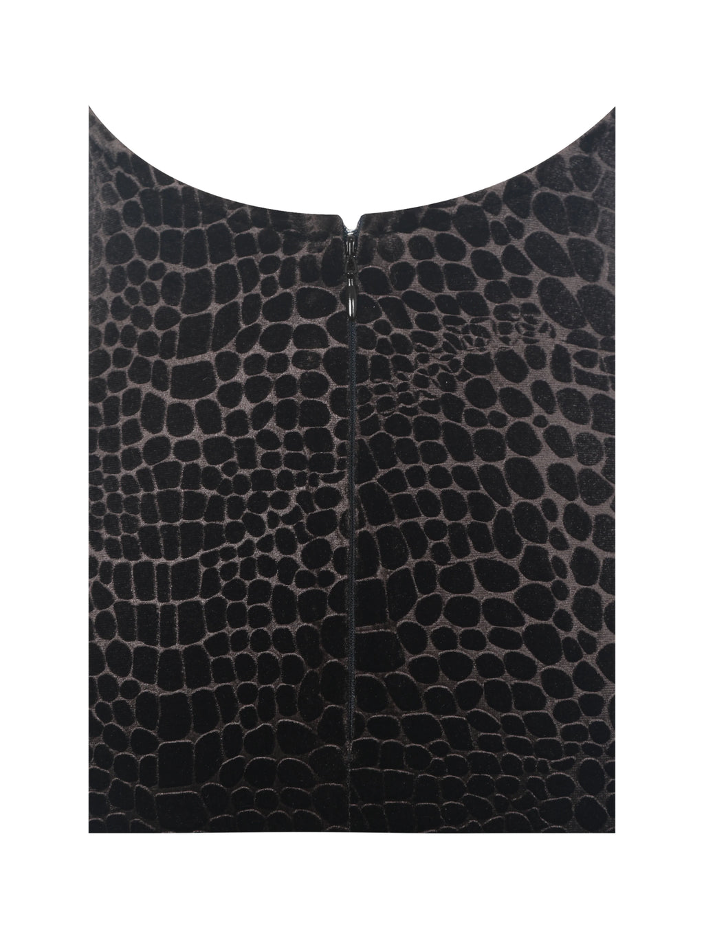 Veronique Brown Croc Embossed Velvet Cowl Neck Mermaid Maxi Dress