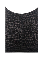 Veronique Brown Croc Embossed Velvet Cowl Neck Mermaid Maxi Dress