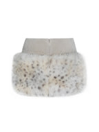 Sariah Tan Suede Cheetah Low Waisted Micro Skirt