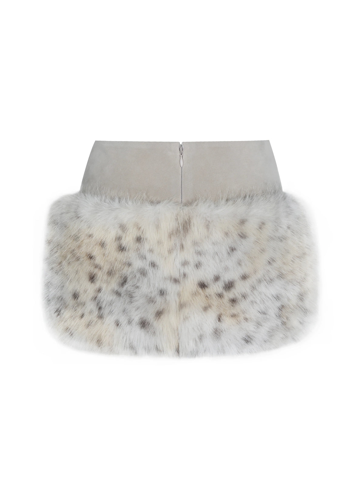 Sariah Tan Suede Cheetah Low Waisted Micro Skirt