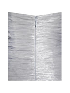 Sable Ruched Silver Glitter Mermaid Gown