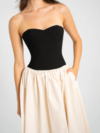 Sana Sweetheart Lace up Back Drop Waist Maxi Dress Archive Sale