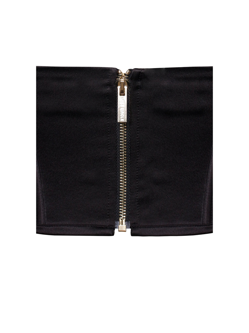 Pixie Black Mesh Sleeve Halter Corset Satin Top Archive Sale