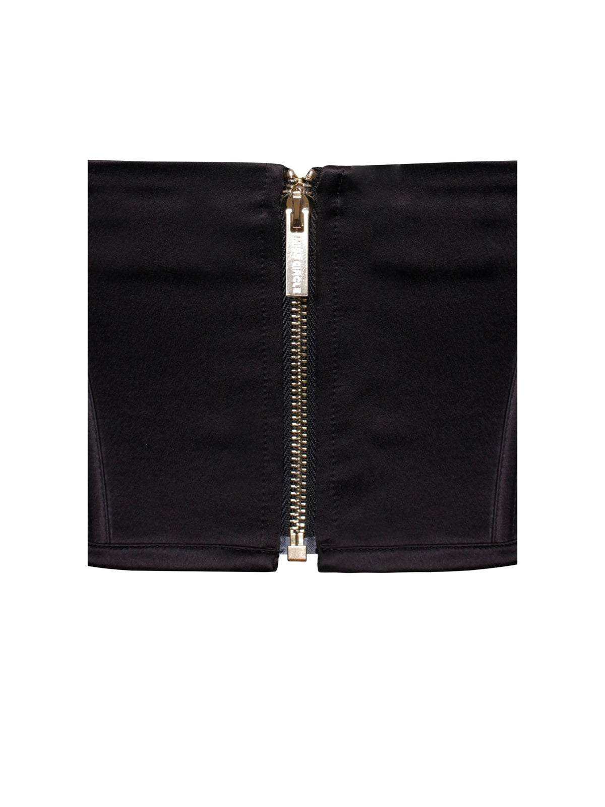 Pixie Black Mesh Sleeve Halter Corset Satin Top Archive Sale