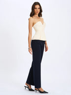 Yanin Navy Low Rise Straight Leg Pants