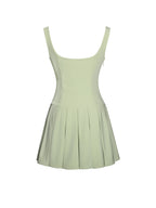 Tala Pistachio Green Sleeveless Pleated Preppy Mini Dress Archive Sale