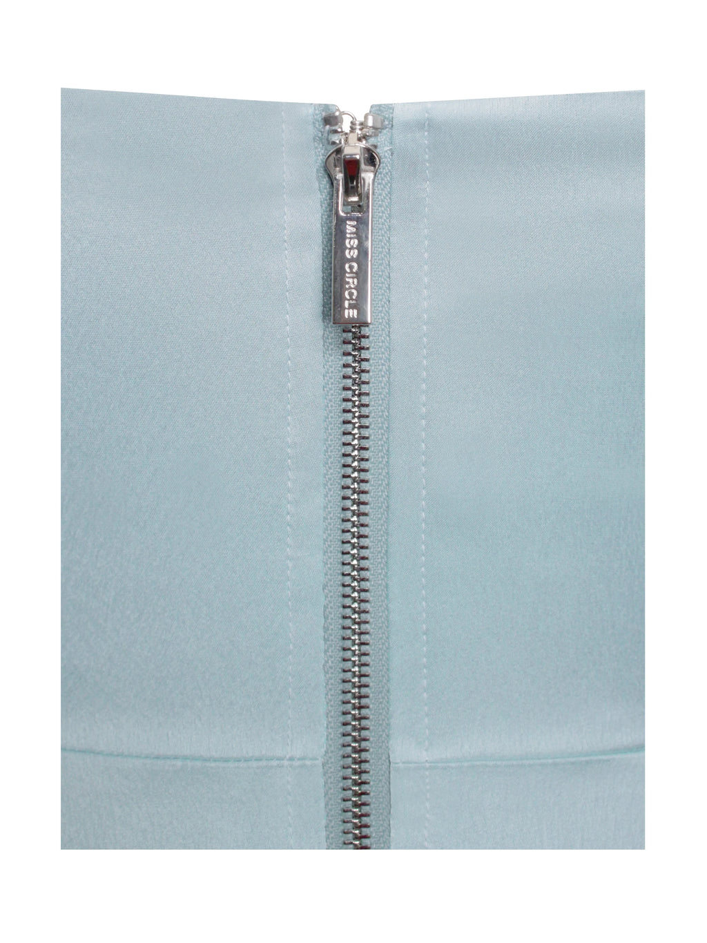 Elayna Pale Blue Strappy Satin Corset High Slit Gown Archive Sale