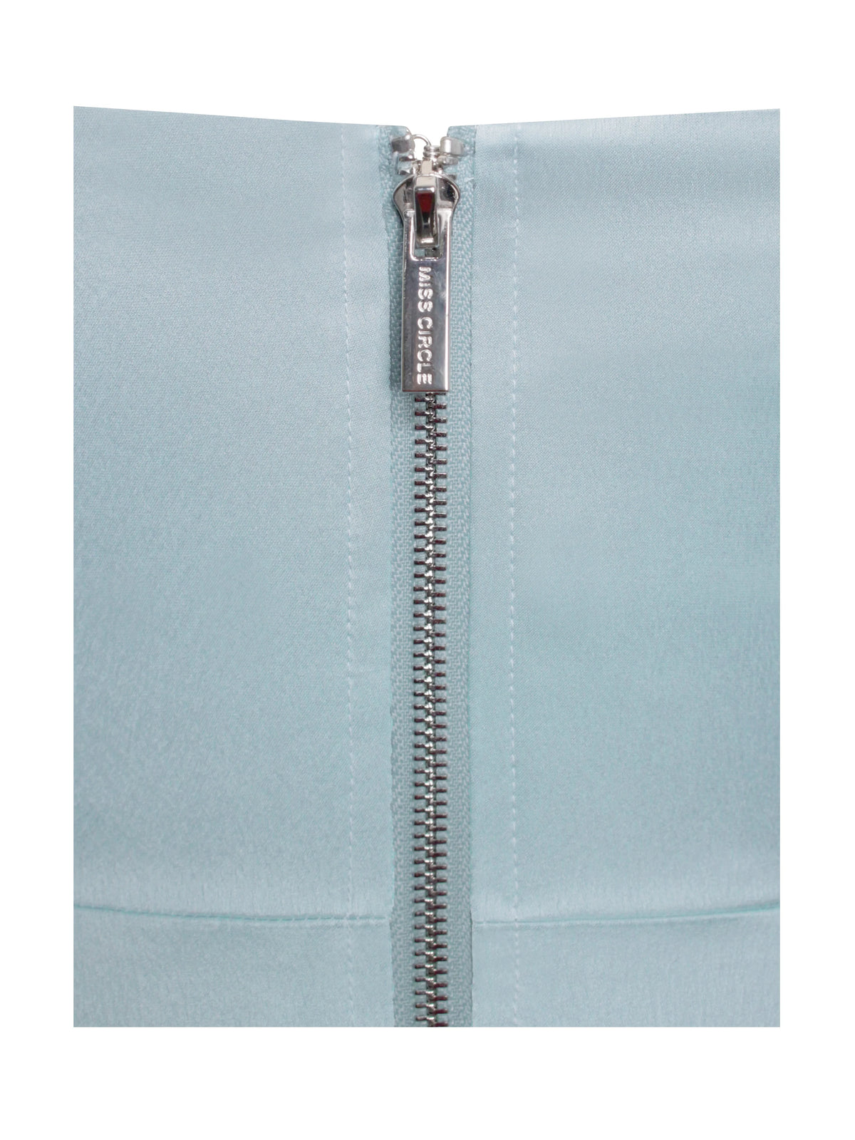 Elayna Pale Blue Strappy Satin Corset High Slit Gown Archive Sale