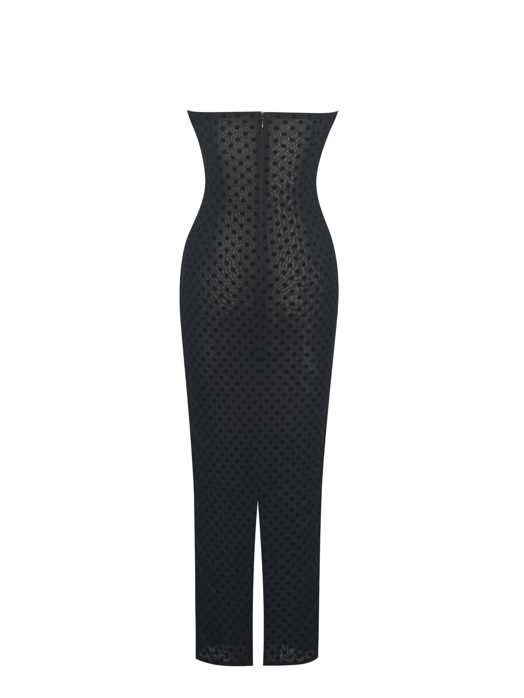 Faith Black and White Polka Dot Sweetheart Maxi Dress