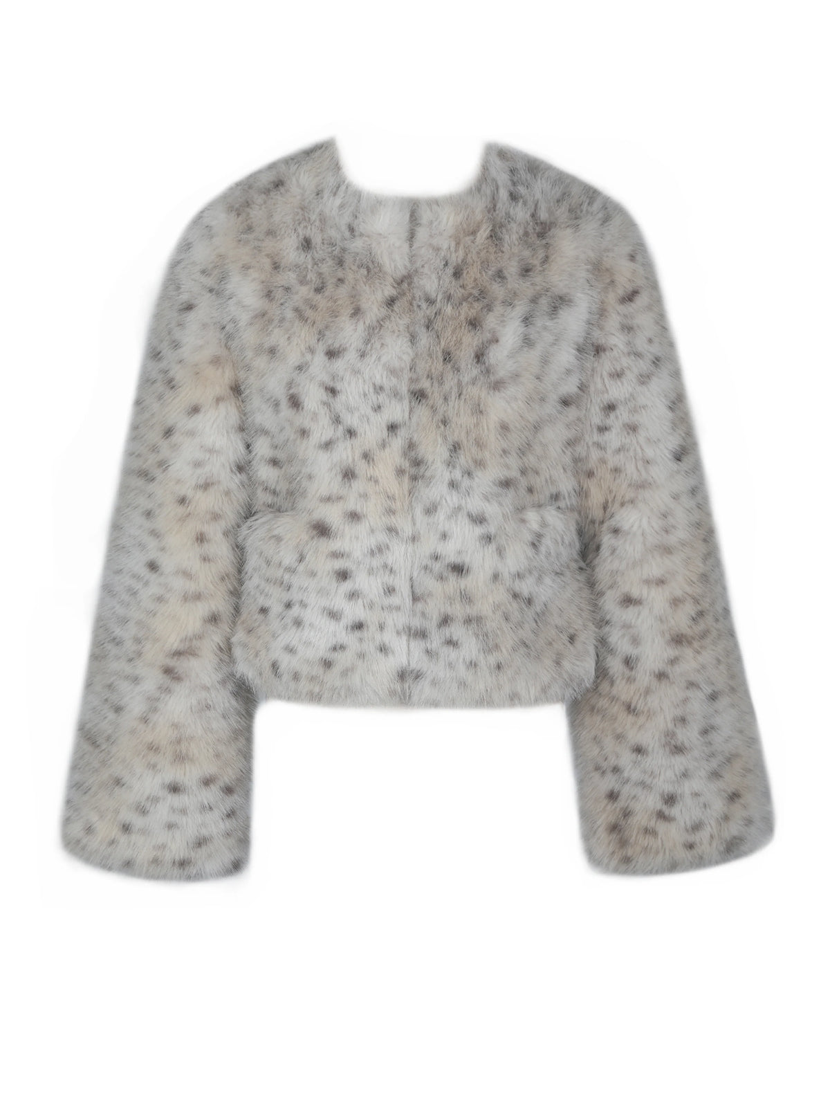 Margot Faux Cheetah Fur Jacket with Pockets