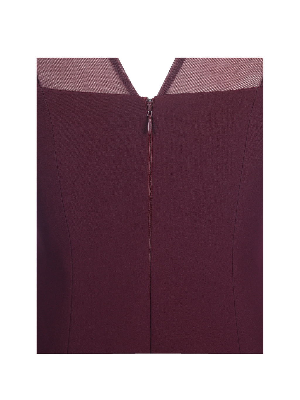 Natasha Burgundy Faux Two Piece Turtleneck Mini Dress