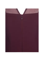 Natasha Burgundy Faux Two Piece Turtleneck Mini Dress